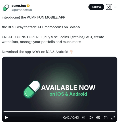 Pump.fun Launches Mobile App for Easy Memecoin Trading Pump.fun Launches Mobile App for Easy Memecoin Trading