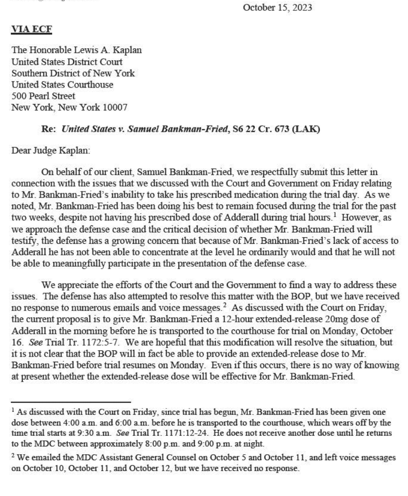 Motion Letter To Judge