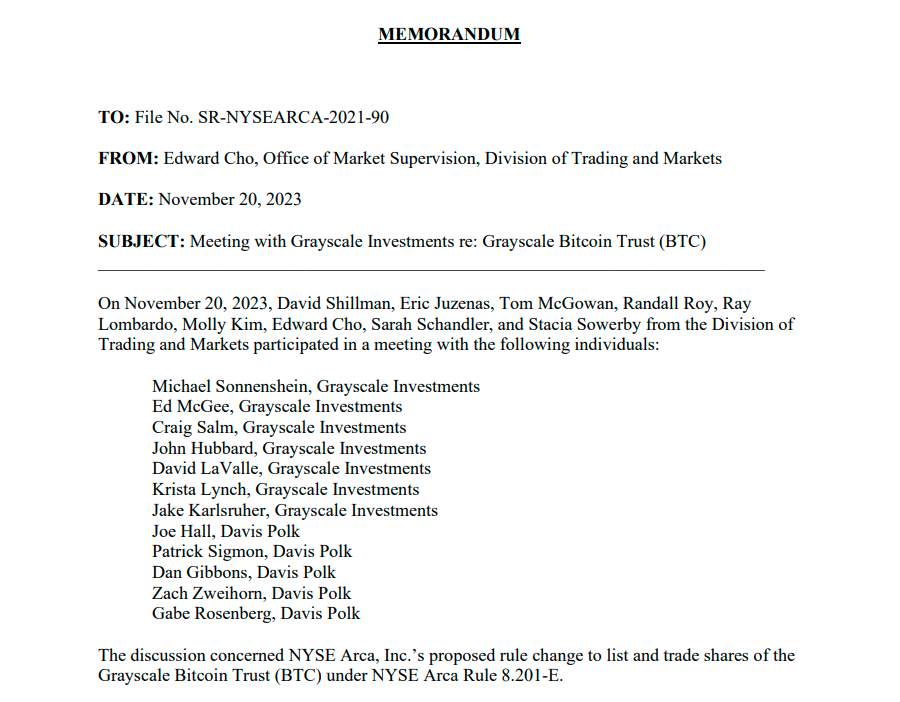 SEC and Grayscale Meeting Memorandum 