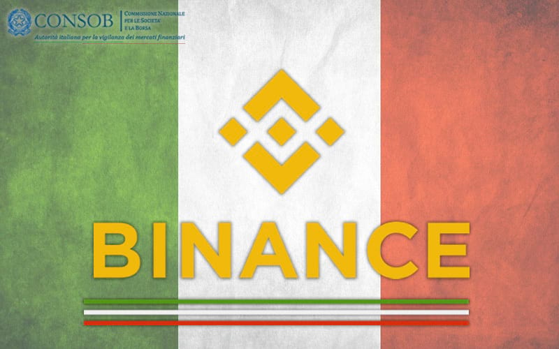 Italy's Securities Regulator CONSOB Issue Warning Against Binance
