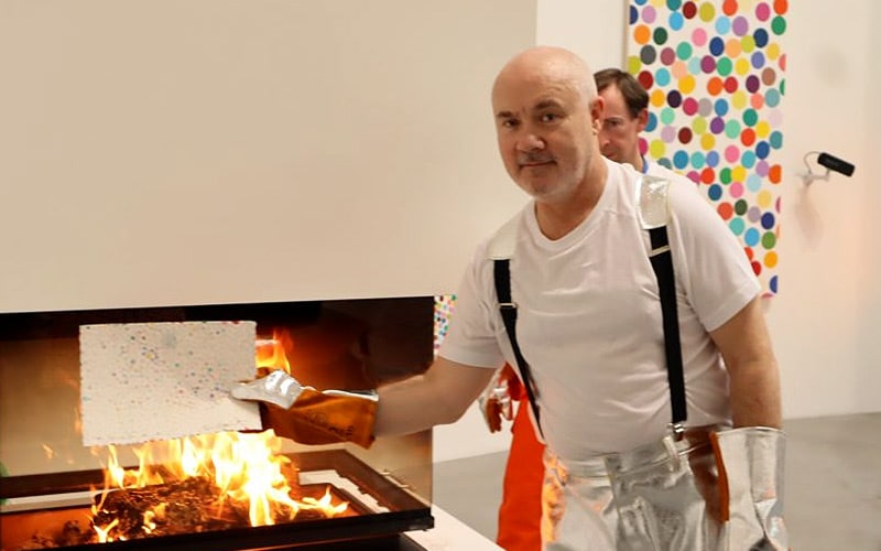 Damien Hirst Burns $10M Worth Of Physical Artworks Tied To Nfts