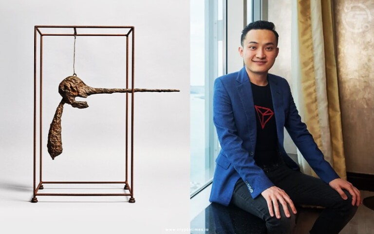 Justin Sun To Exhibit Giacometti's 'Le Nez' NFT Collection