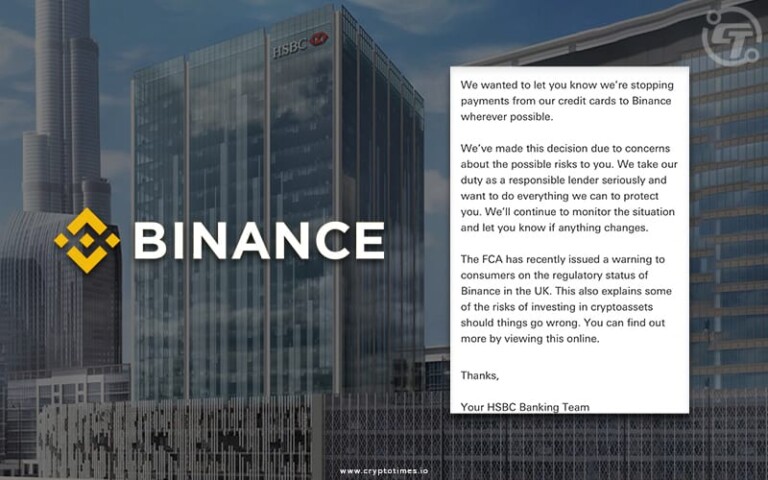 HSBC Blocks Payments to the Crypto Exchange Binance in the UK