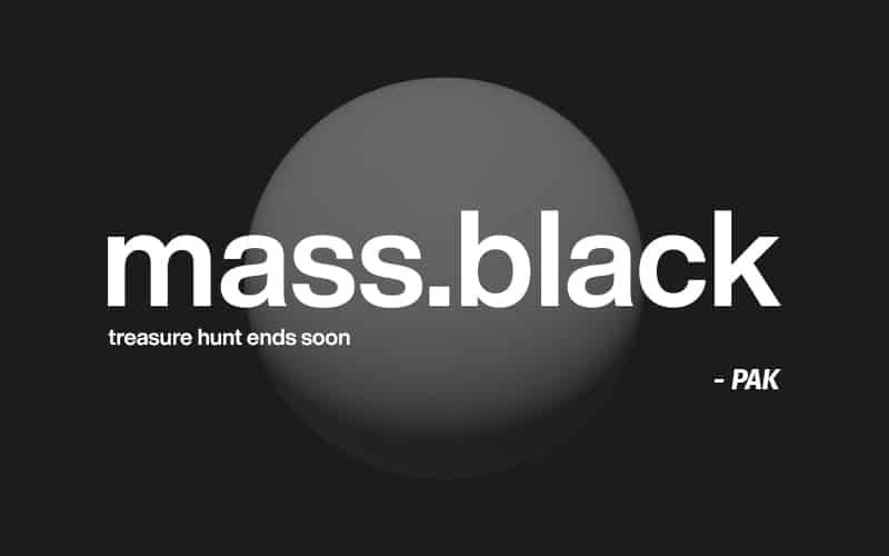 Pak's First mass.black Treasure hunt for Matter Token ends Soon