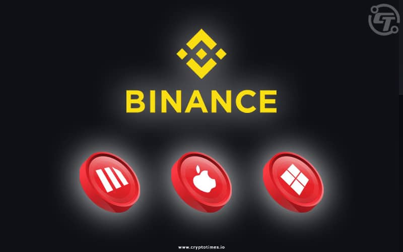 Binance launching three new stock tokens