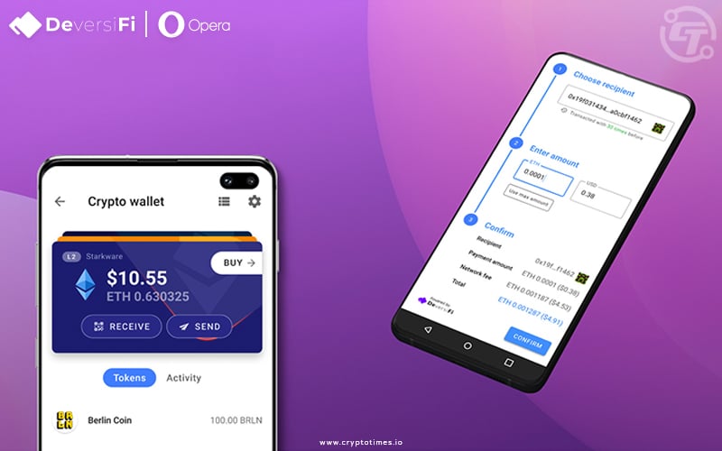 Opera Integrates with DeversiFi Bringing Access to DeFi