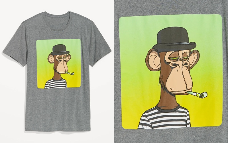 Old Navy & BAYC collab for New Bored Ape T-shirt Line