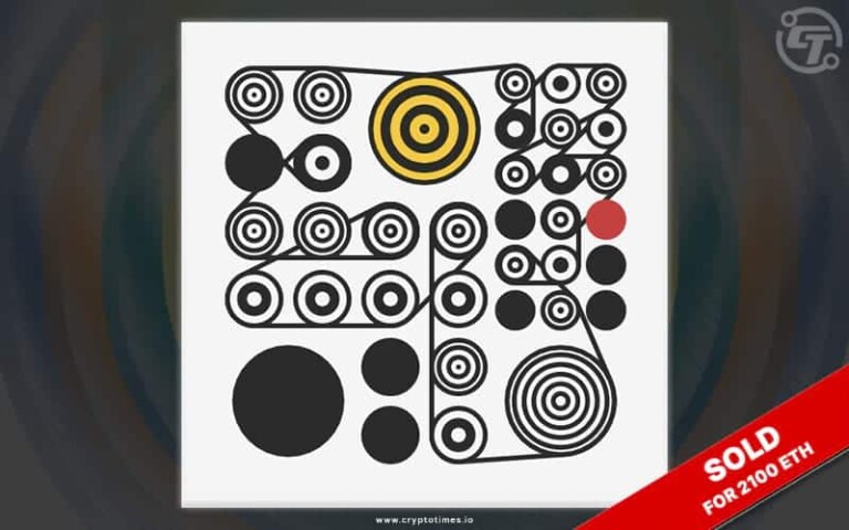 Ringers #109 NFT of the Curated Art Blocks sold for 2100ETH