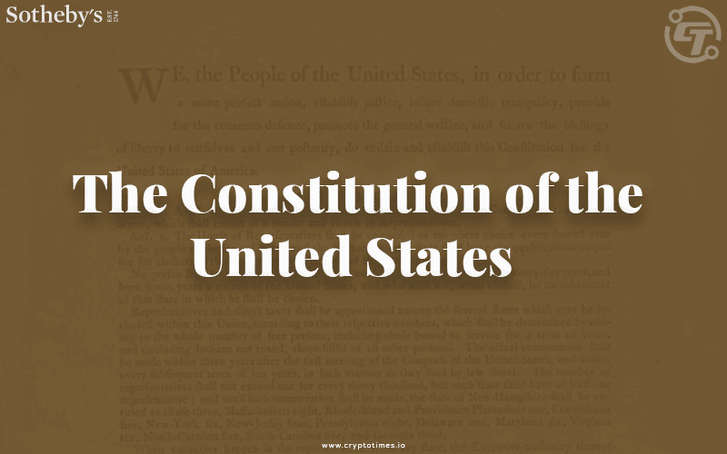 A DAO is Trying to Buy a Unique Print of the US Constitution