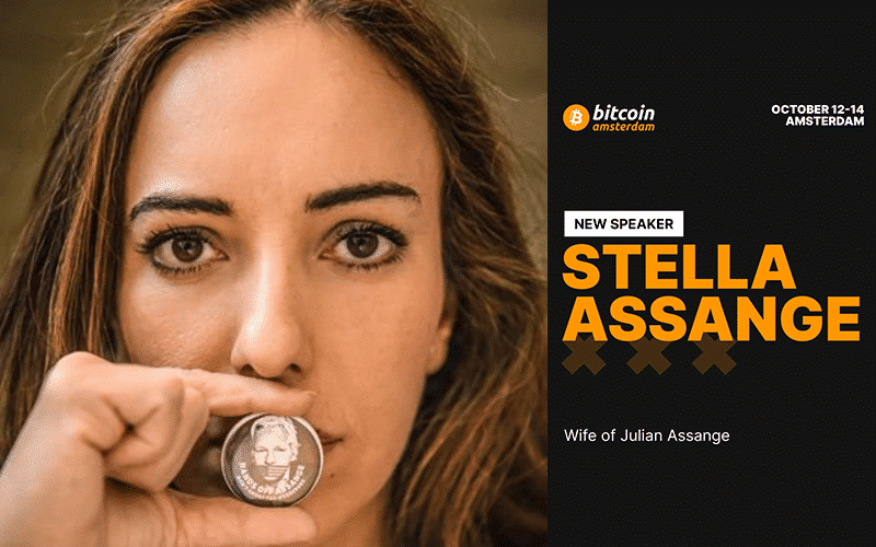 Julian Assange's Wife to Lineup Bitcoin Amsterdam Conference