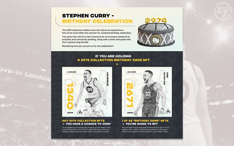 Steph Curry Treats ‘2974’ Collection Holders With Birthday Cake NFT