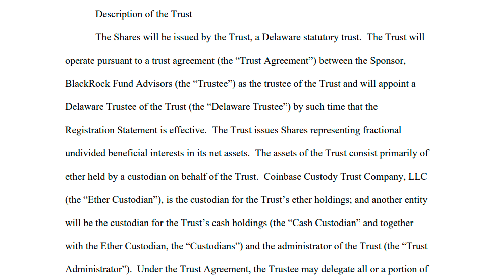 iShares Ethereum Trust Filing - Nasdaq 