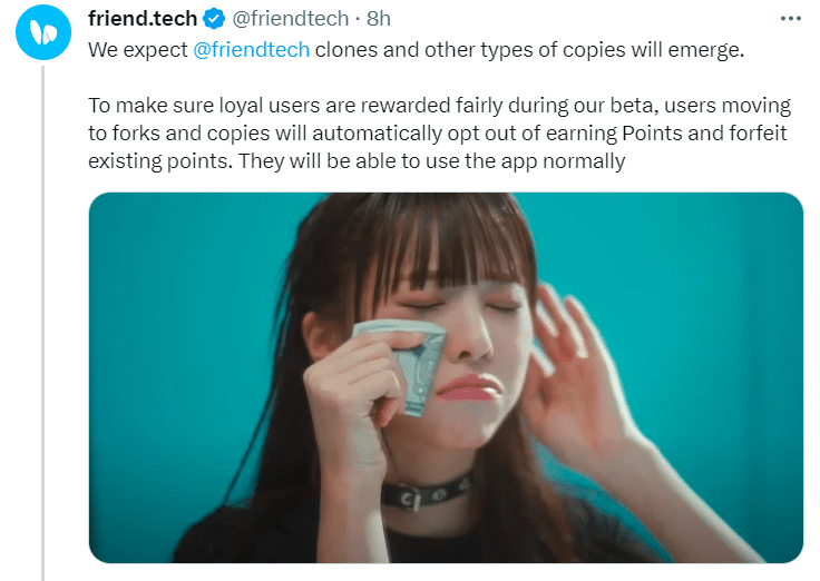 Friend.Tech Deleted Tweet