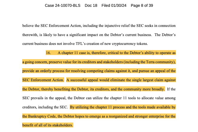 Chris Amani's declaration in court filing 
