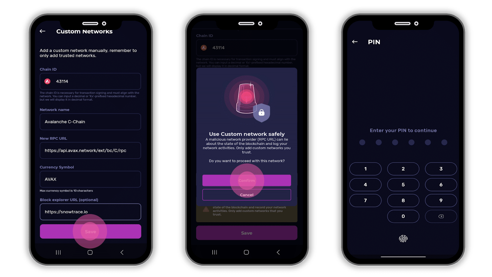 Screenshot Of Klever Wallet'S Custom Networks Feature, Displaying A Form To Add A New Custom Network.