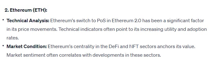 ChatGPT Prediction For Ethereum