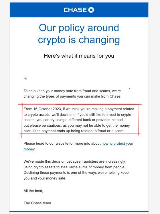 JPMorgan Chase UK bans crypto payments