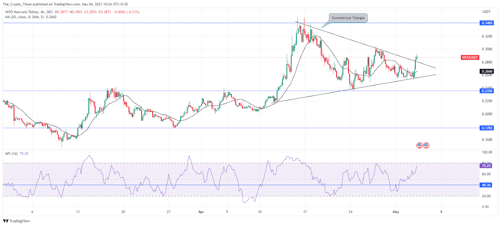 WOO Network/Tether Price Analysis