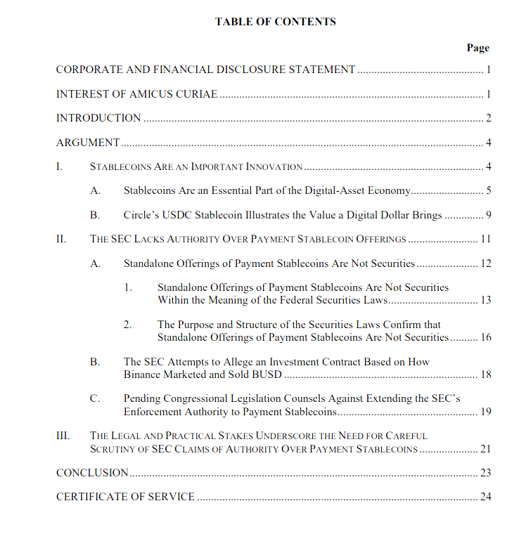 Circle’s arguments to the SEC