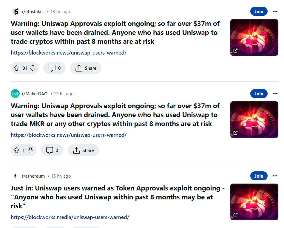 Scammers Clone Blockworks, Etherscan Website To Drain Crypto 3 Fake Uniswap News - Reddit