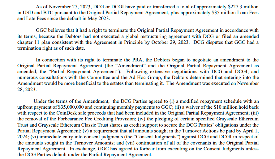 Genesis (GGC) Court Filing 