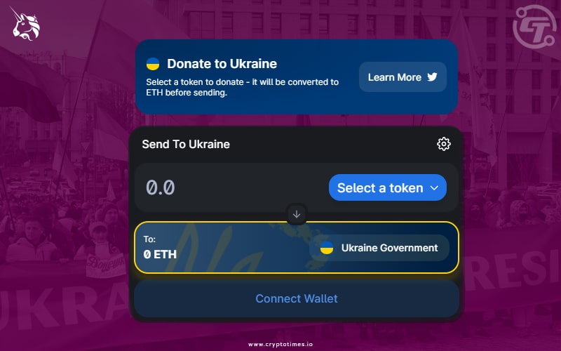 Uniswap Built Interface to help Ukraine