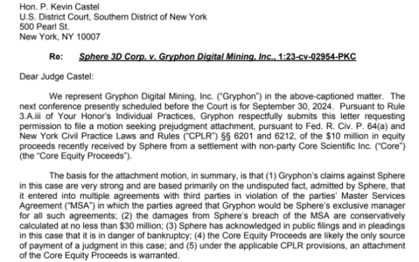 Sphere 3D and Gryphon Clash Over 10 Million Settlement in Court