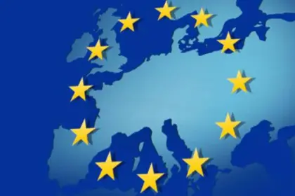 European map and EU stars 0