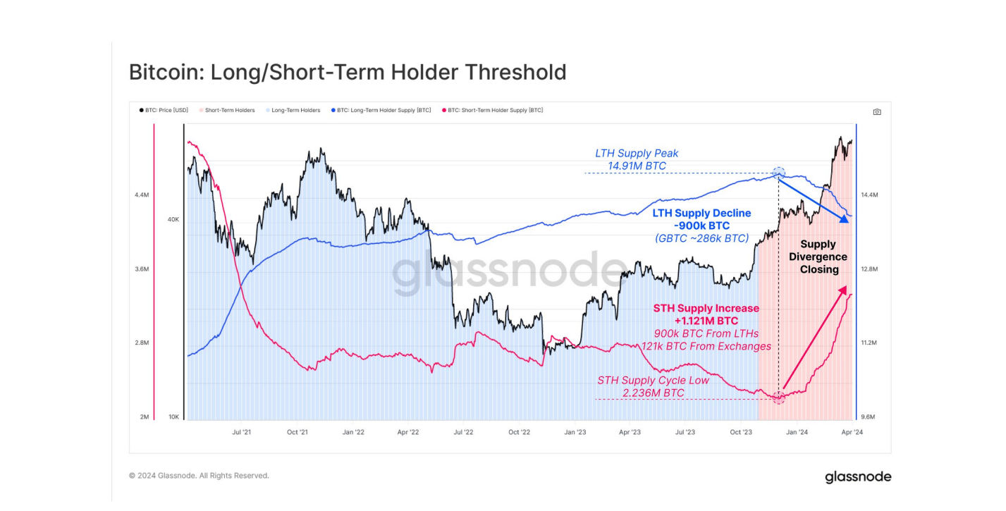 Bitcoin: Long/Short-Term Holder Threshold