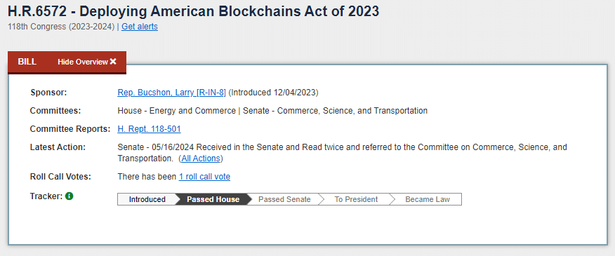 Deploying American Blockchain Act Of 2023