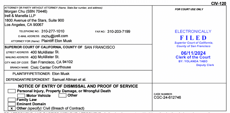 Elon Musk Drops Lawsuit Against Openai Ceo Sam Altman