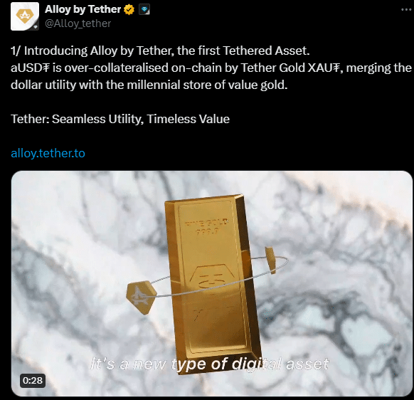 X Post of Alloy by Tether 
