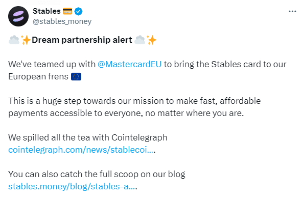 Australian stablecoin startup Stables expands into Europe