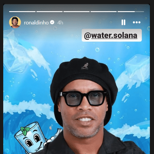Instagram Story of Ronaldinho Endorses