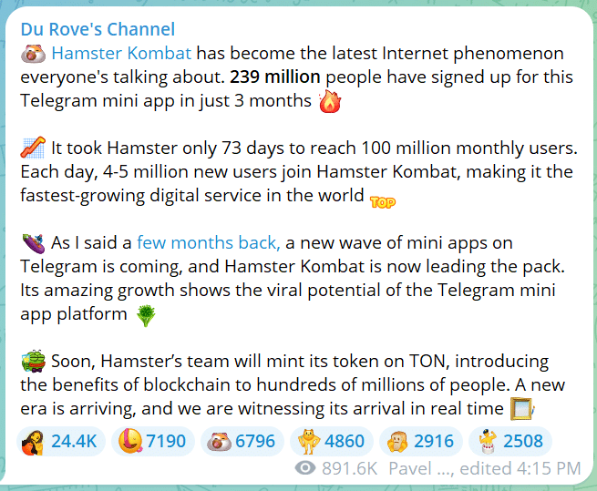 Post of Telegram