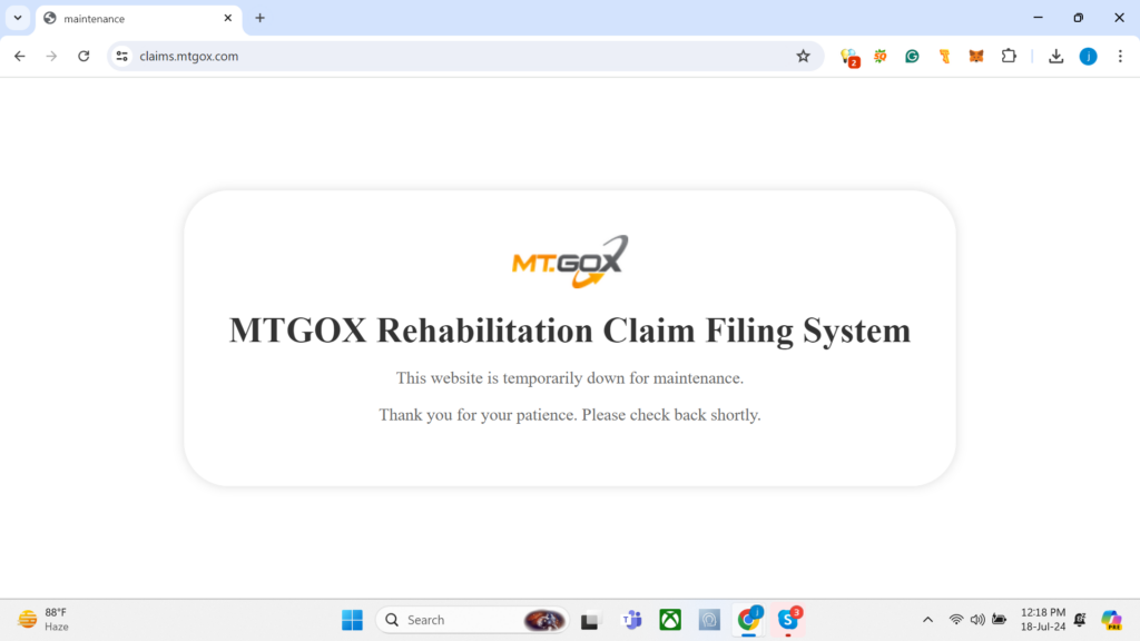 Mt. Gox Creditor Accounts Targeted With Brute Force Attack 4 Mt. Gox Webitite Close For Maintenece