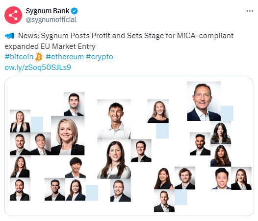 Sygnum Posts Profit And Plans Eu Expansion With Mica Compliance