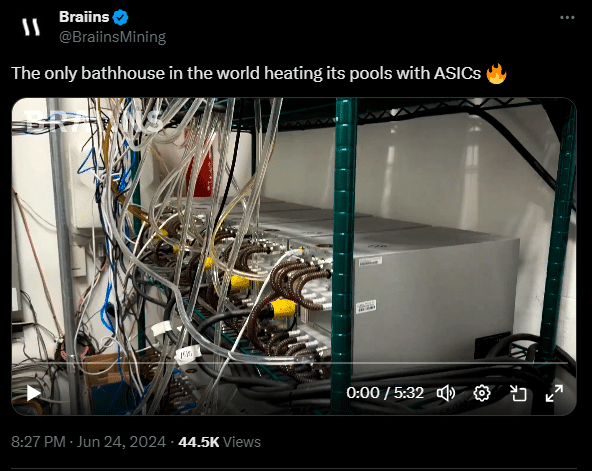X Post of Braiins