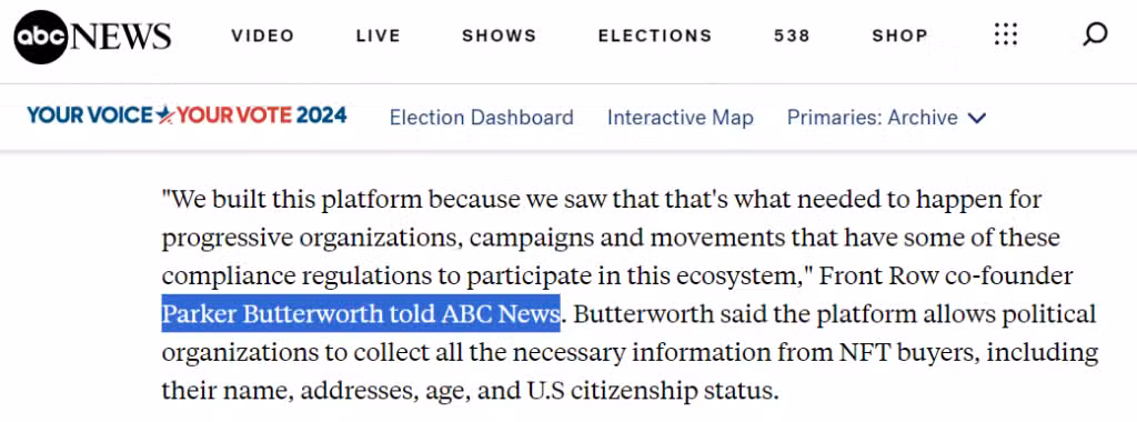 ABC News Election Article Screenshot