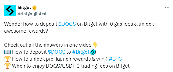 Bitget Partners With Ton Dogs For Exclusive Free Token Airdrop