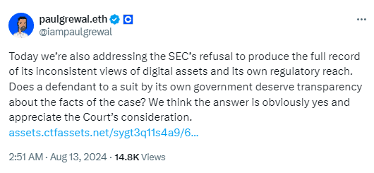 Coinbase Seeks Court Relief in SEC Lawsuit Over Document Dispute