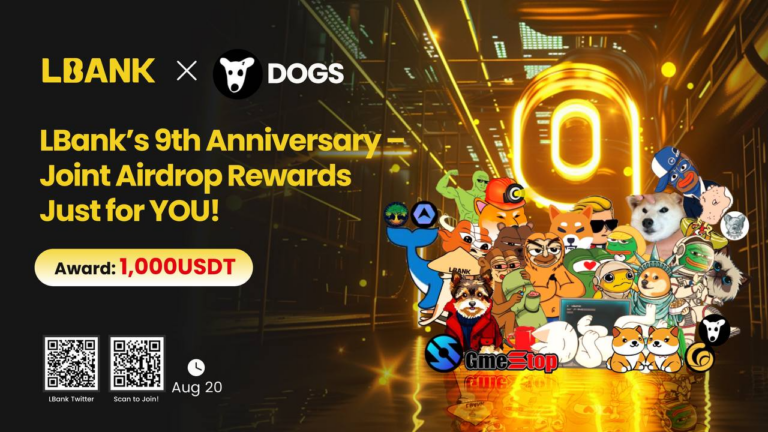 $DOGS Celebrates LBank's 9th Anniversary with USDT Rewards
