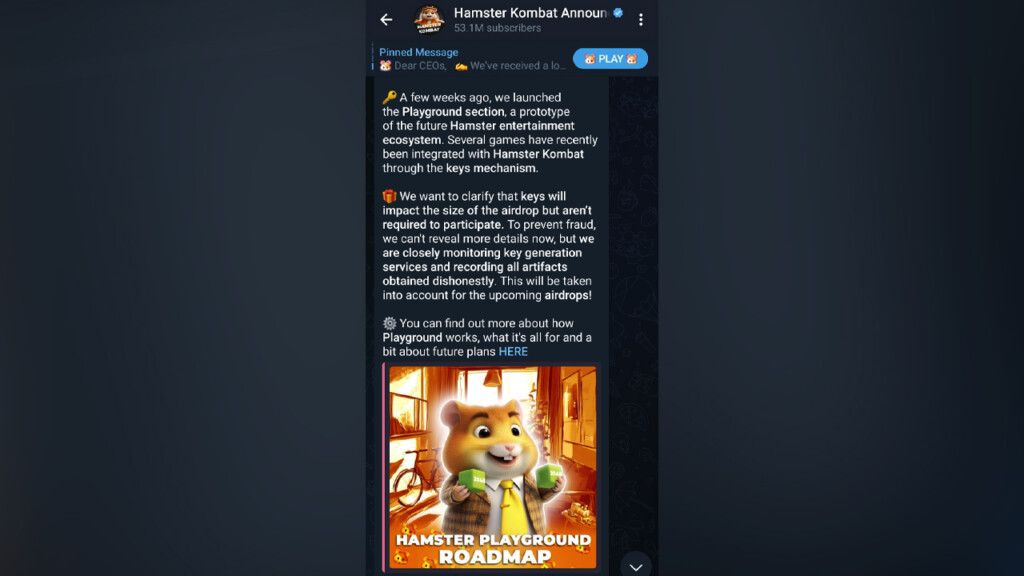 Hamster Kombat Announces Airdrop Size Tied To Keys 2 Hamaster Kombat Insider Image