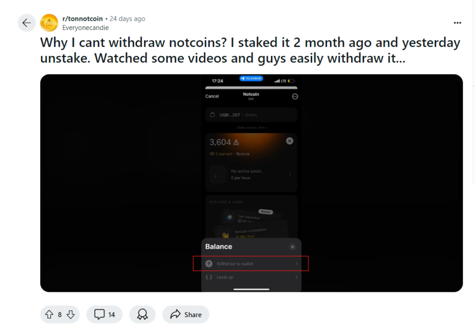 Redit Post - tonnotcoin