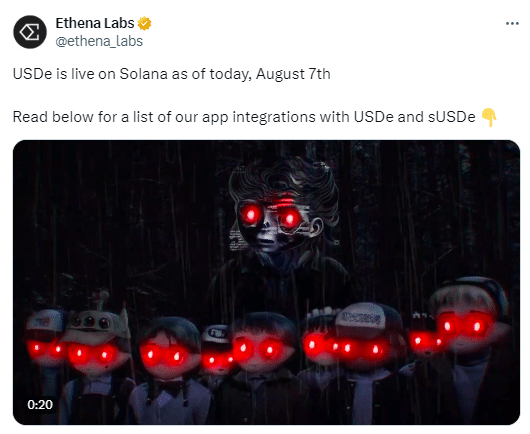 Ethena Labs Launches USDe Stablecoin on Solana Network