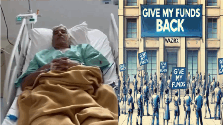 A WazirX investor has claimed his father is admitted in hospital after losing his money in the hacking incident.