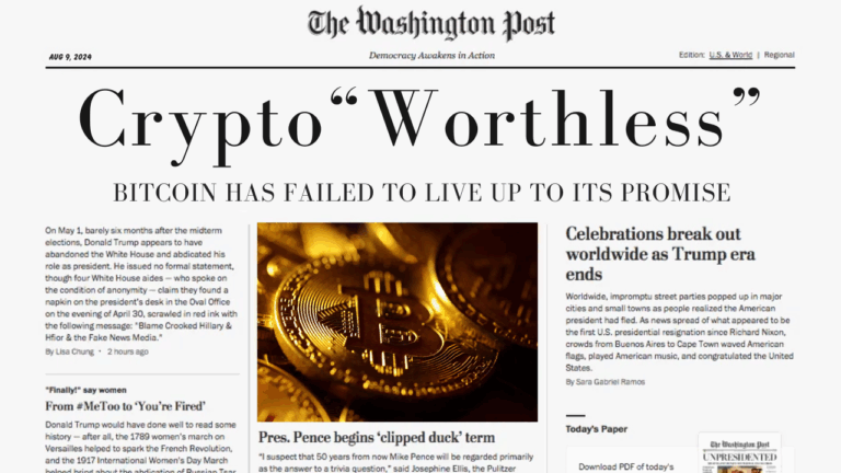 Washington Post Calls Crypto Worthless; Let's Bust Their Lies