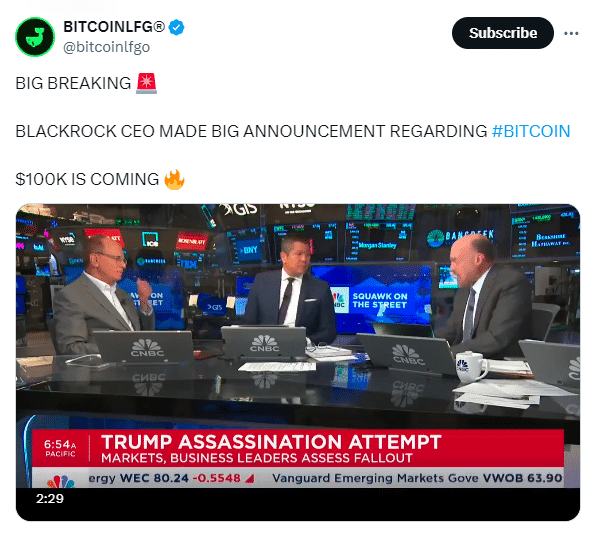 Blackrock Ceo Claims Bitcoin Could Reach $100K