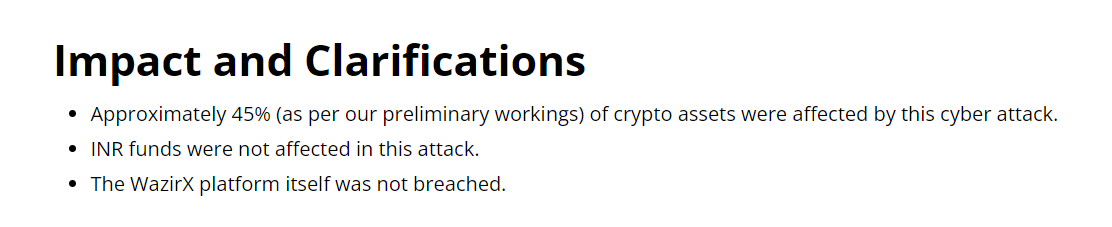 Impact & Clarifications