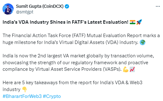 India Becomes Second Largest Virtual Asset Market Globally